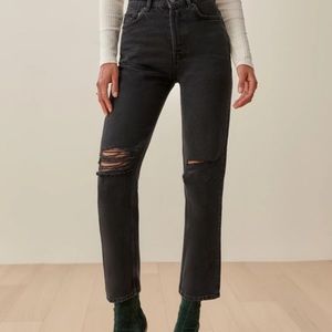 Reformation Cynthia High Rise Straight Jeans